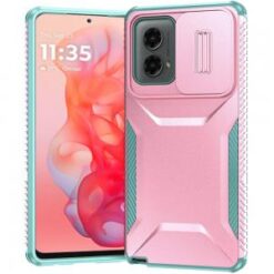Motorola Moto G Stylus 5G 2024 Ultimate U Design Hybrid with Camera Window Covering - Pink+Teal
