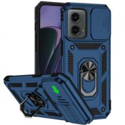 Motorola Moto G Stylus 5G 2024 Well Protective Magentic Ring Stand Camera Protective Cover Case