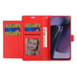 Motorola Moto G Stylus 5G 2024 Wallet ID Card Holder Case Cover - Red