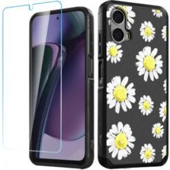 Motorola Moto G Stylus 5G 2024 Tough Strong MetKase Hybrid (Magnet Mount Friendly) + Tempered Gl