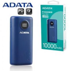 ADATA P10000QCD Power Bank, 10000mAh USB-C Input Port, Meets PSE Technical Standards, Qualcomm QC 3.