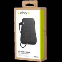 INFINITY LAB POWERBANK - InstantGo 5000 Built-in USB-C Cable - BLACK (LANE B RACK 18 INFINITY2)