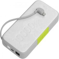 InfinityLab InstantGo 10000 - 10000mAh Power Bank with Integrated Lightning Connector - WHITE (LANE