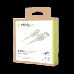 INFINITYLAB InstantConnect USB-A to USB-C 5FEET CABLE - WHITE (LANE B RACK 18 INFINITY 8)