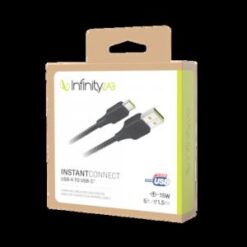 INFINITYLAB InstantConnect USB-A to USB-C 5FEET CABLE - BLACK (LANE B RACK 18 INFINITY9)
