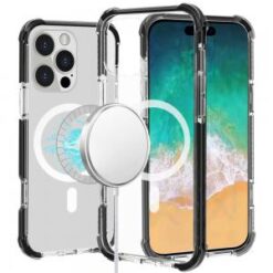 iPhone 16 Pro Max 6.9 inch Acrylic [Magnetic Circle] Tough 2.5mm Transparent ShockProof Hybrid -