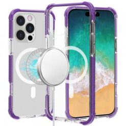iPhone 16 Pro Max 6.9 inch Acrylic [Magnetic Circle] Tough 2.5mm Transparent ShockProof Hybrid -