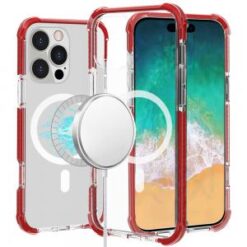 iPhone 16 Pro Max 6.9 inch Acrylic [Magnetic Circle] Tough 2.5mm Transparent ShockProof Hybrid -