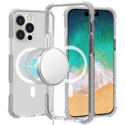 iPhone 16 Pro Max 6.9 inch Acrylic [Magnetic Circle] Tough 2.5mm Transparent ShockProof Hybrid -