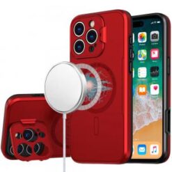 iPhone 16 Pro Max 6.9 inch Magnetic Ring Circle Camera Cap KickStand Hybrid UV Paint Matte Finis