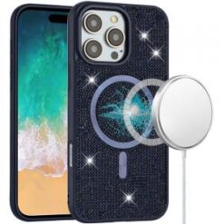 iPhone 16 Pro Max 6.9 inch Diamond [Magnetic Circle] with CD Pattern Hybrid - Blue