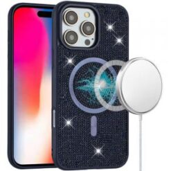 iPhone 16 Pro 6.3 inch Diamond [Magnetic Circle] with CD Pattern Hybrid - Blue
