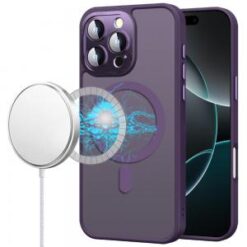 iPhone 16 Pro Max 6.9 inch Complete Protection HQ Hybrid with Metal Tempered Camera Glass - Purp