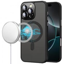 iPhone 16 Pro 6.3 inch Complete Protection HQ Hybrid with Metal Tempered Camera Glass - Black