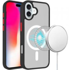 iPhone 16 6.1 inch Core [Magnetic Circle] Core [Magnetic Circle] Colorful Buttons Thick 2mm Hybr