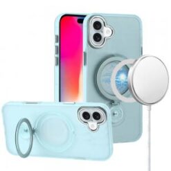 iPhone 16 6.1 inch Glossy Oil Premium Hybrid Case Cover - Dark Blue