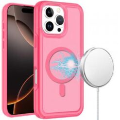 iPhone 16 Pro Max 6.9 inch Glossy Oil Premium Hybrid Case Cover - Hot Pink