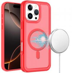 iPhone 16 Pro Max 6.9 inch Glossy Oil Premium Hybrid Case Cover - Red