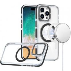 iPhone 16 Pro Max 6.9 inch Matching Color Frame Strong Magnetic Ring Circle Transparent HQ Thick