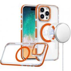 iPhone 16 Pro Max 6.9 inch Matching Color Frame Strong Magnetic Ring Circle Transparent HQ Thick
