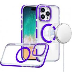 iPhone 16 Pro Max 6.9 inch Matching Color Frame Strong Magnetic Ring Circle Transparent HQ Thick