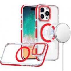 iPhone 16 Pro Max 6.9 inch Matching Color Frame Strong Magnetic Ring Circle Transparent HQ Thick