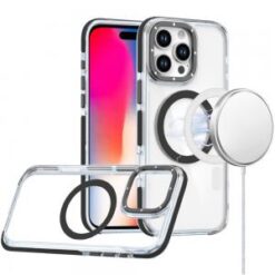 iPhone 16 Pro 6.3 inch Matching Color Frame Strong Magnetic Ring Circle Transparent HQ Thick Hyb