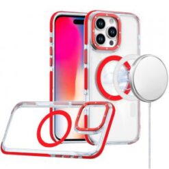 iPhone 16 Pro 6.3 inch Matching Color Frame Strong Magnetic Ring Circle Transparent HQ Thick Hyb