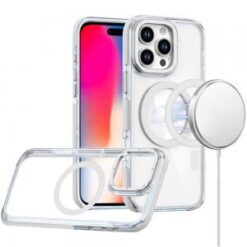 iPhone 16 Pro 6.3 inch Matching Color Frame Strong Magnetic Ring Circle Transparent HQ Thick Hyb
