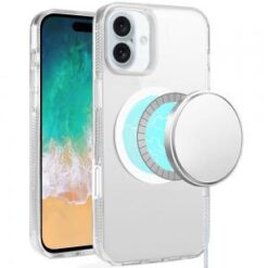 For iPhone 16 Plus 6.7 inch PURE Transparent [Magnetic Circle] High Quality Ultra Thick Hybrid - Cle