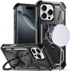 iPhone 16 Pro Max 6.9 inch Premium Circle [Magnetic Circle] KickKickstand - Black