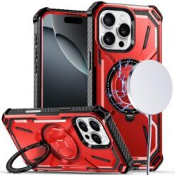 iPhone 16 Pro Max 6.9 inch Premium Circle [Magnetic Circle] KickKickstand - Red