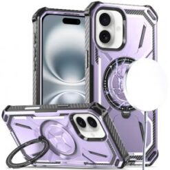 For iPhone 16 Plus 6.7 inch Premium Circle [Magnetic Circle] KickKickstand - Light Purple