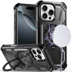 iPhone 16 Pro 6.3 inch Premium Circle [Magnetic Circle] KickKickstand - Black