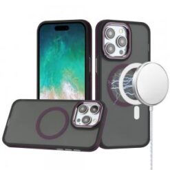 iPhone 16 Pro Max 6.9 inch Royal Magnetic Ring Skin-Touch HQ Metal Buttons/Camera Lip Hybrid - P