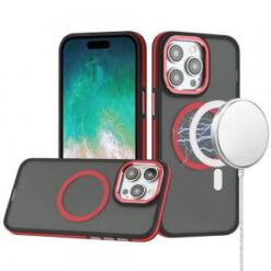 iPhone 16 Pro Max 6.9 inch Royal Magnetic Ring Skin-Touch HQ Metal Buttons/Camera Lip Hybrid - R