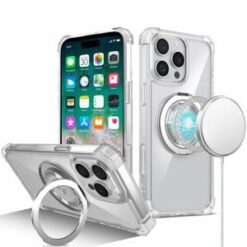 iPhone 16 Pro Max 6.9 inch Shield Magnetic Ring Transparent HQ 360 Degree Rotational Shockproof