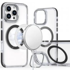iPhone 16 Pro Max 6.9 inch MagSonic Camera Bracket Stand Magnetic Ring Circle Hybrid - Black