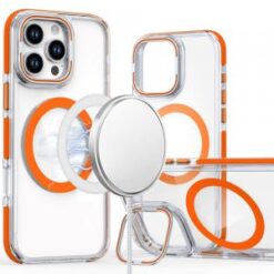 iPhone 16 Pro Max 6.9 inch MagSonic Camera Bracket Stand Magnetic Ring Circle Hybrid - Orange