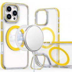 iPhone 16 Pro Max 6.9 inch MagSonic Camera Bracket Stand Magnetic Ring Circle Hybrid - Yellow