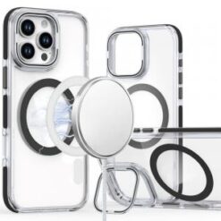 iPhone 16 Pro 6.3 inch MagSonic Camera Bracket Stand Magnetic Ring Circle Hybrid - Black