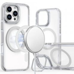iPhone 16 Pro 6.3 inch MagSonic Camera Bracket Stand Magnetic Ring Circle Hybrid - White