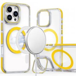 iPhone 16 Pro 6.3 inch MagSonic Camera Bracket Stand Magnetic Ring Circle Hybrid - Yellow