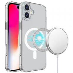 iPhone 16 6.1 inch METKASE PURE CRYSTAL Transparent Thick 2.0mm ShockProof Chromed Buttons Case
