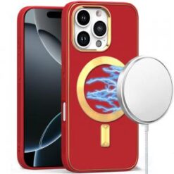 iPhone 16 Pro Max 6.9 inch Ultimate Quality PU Leather Hybrid Case Cover - Red