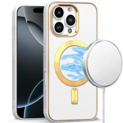 iPhone 16 Pro Max 6.9 inch Ultimate Quality PU Leather Hybrid Case Cover - White