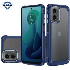 For Motorola Moto G 5G 2024 METKASE Ultimate CaseX Transparent Hybrid Case with Metal Buttons And Ca