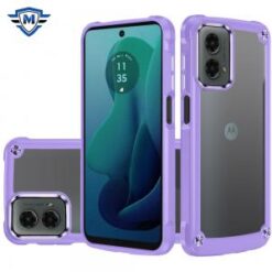 For Motorola Moto G 5G 2024 METKASE Ultimate CaseX Transparent Hybrid Case with Metal Buttons And Ca