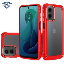 For Motorola Moto G 5G 2024 METKASE Ultimate CaseX Transparent Hybrid Case with Metal Buttons And Ca