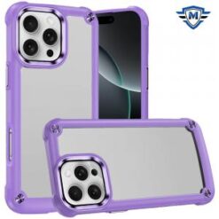 iPhone 16 Pro Max 6.9 inch METKASE Ultimate CaseX Transparent Hybrid Case with Metal Buttons And